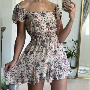 Floral scatter skirt sundress